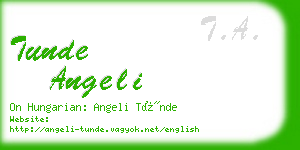 tunde angeli business card